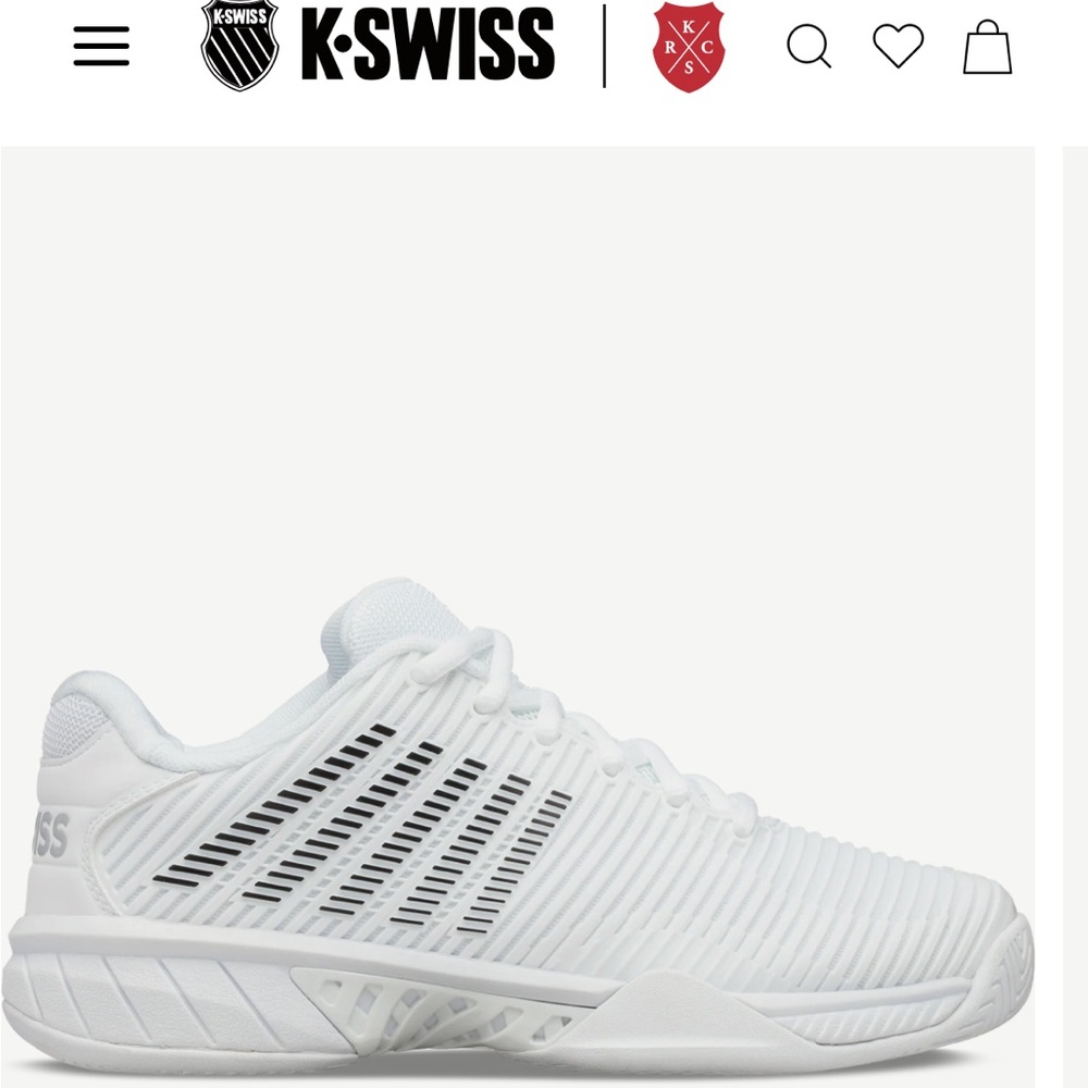 K-Swiss White and Gray Court Shoes - Picture 7 of 7